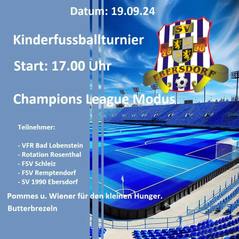 Heute Kinderfußballturnier in Ebersdorf!