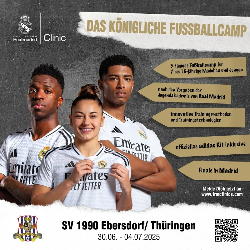 Real Madrid Fußballcamp 2025 - Ebersdorf ist wieder dabei!