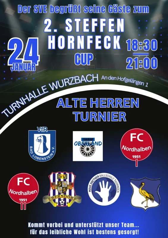 Teilnehmerfeld Alte-Herren zum 2. Steffen Hornfeck Cup am 24.01.2025