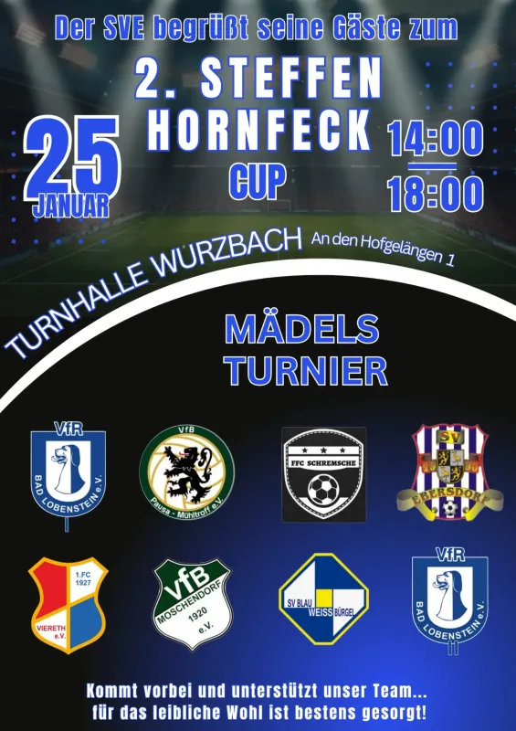 Teilnehmerfeld Mädchen/Damen zum 2. Steffen Hornfeck Cup am 25.01.2025