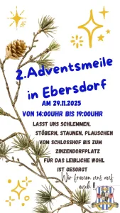 2. Adventsmeile in Ebersdorf am 29.11.2025/ 14-19 Uhr